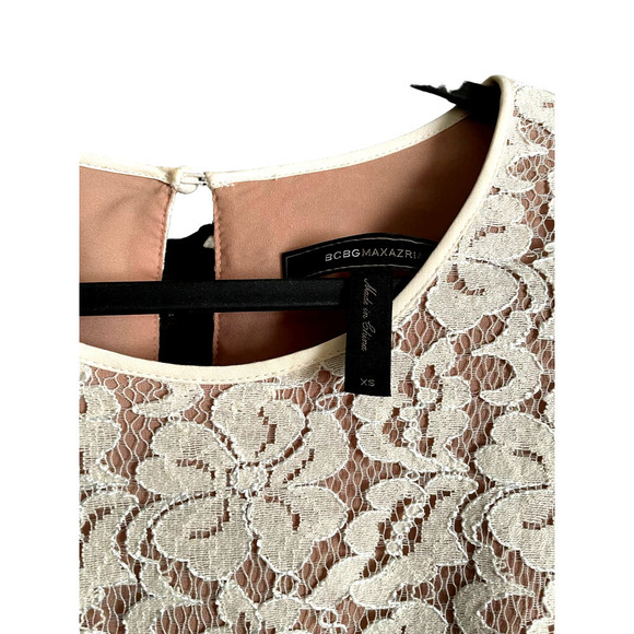 Bcbg Haile Cream Lace Short Romper - Picture 3 of 5